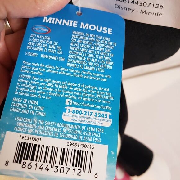 Disney Comfortably Weighted Sitting Minnie Mouse Plush 13" Stuffed Toy Sensory - Picture 3 of 8